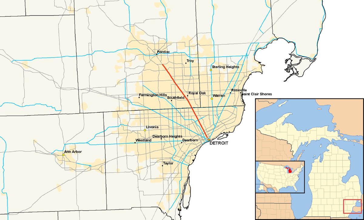 Detroit municipios mapa