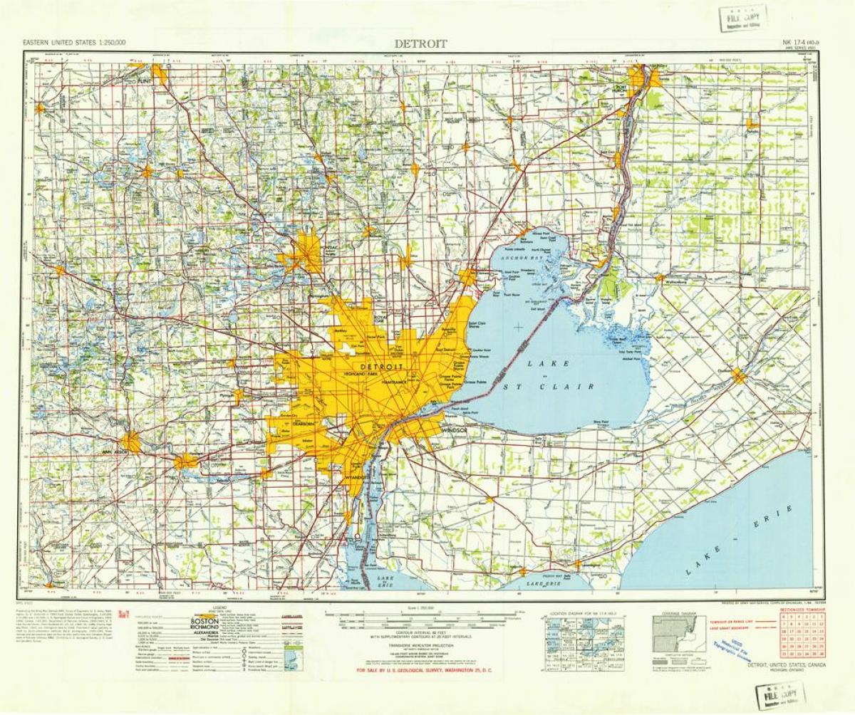 Detroit, estados UNIDOS mapa