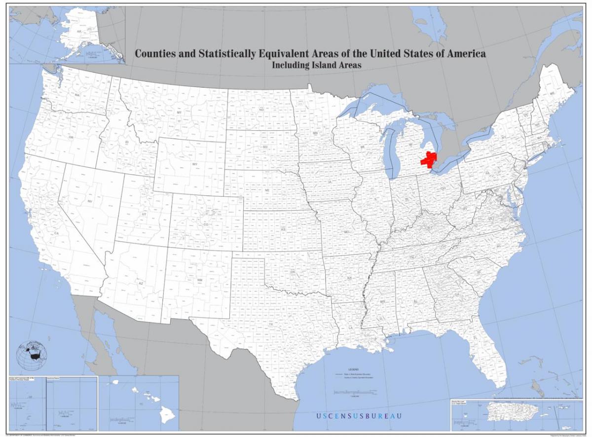 Detroit ubicación en el mapa