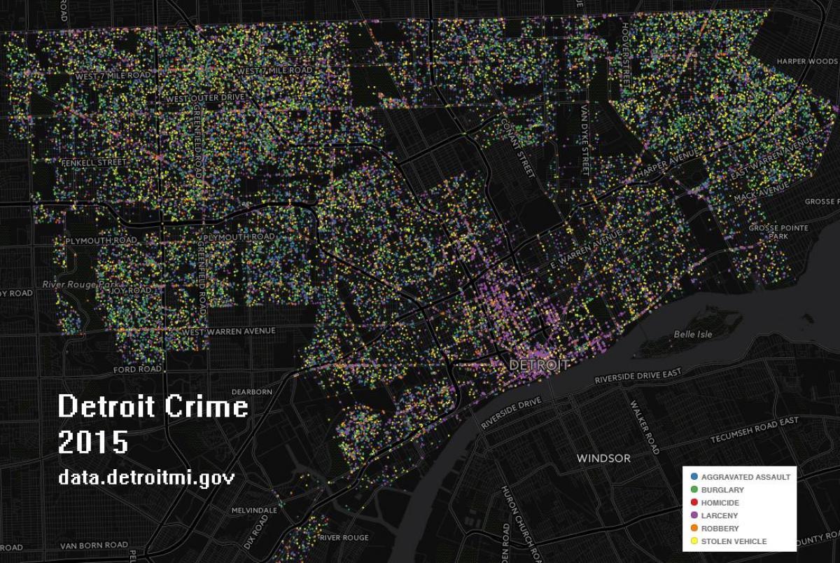 Detroit mapa del delito