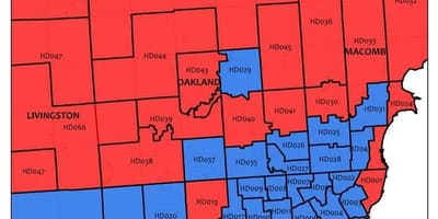 Mapa de área de Detroit