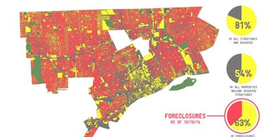 Mapa de población de Detroit