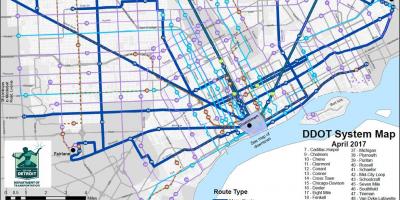 Mapa de Detroit Autobús