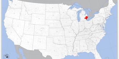 Detroit ubicación en el mapa