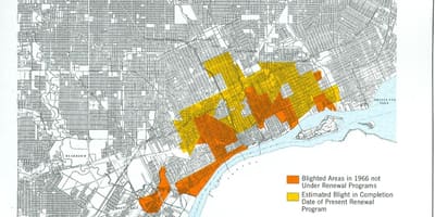 Mapa de Detroit tizón