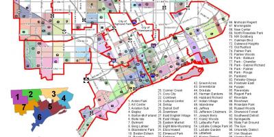 Distrito de Detroit mapa
