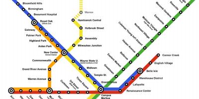 Mapa de Metro de Detroit